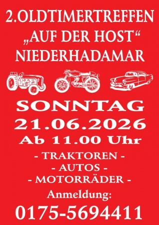 2. Oldtimertreffen Auf der Horst Niederhadamar PLZ 65589