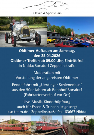 Classic & Sports Cars Nidda -Oldtimer auftauen PLZ 63667